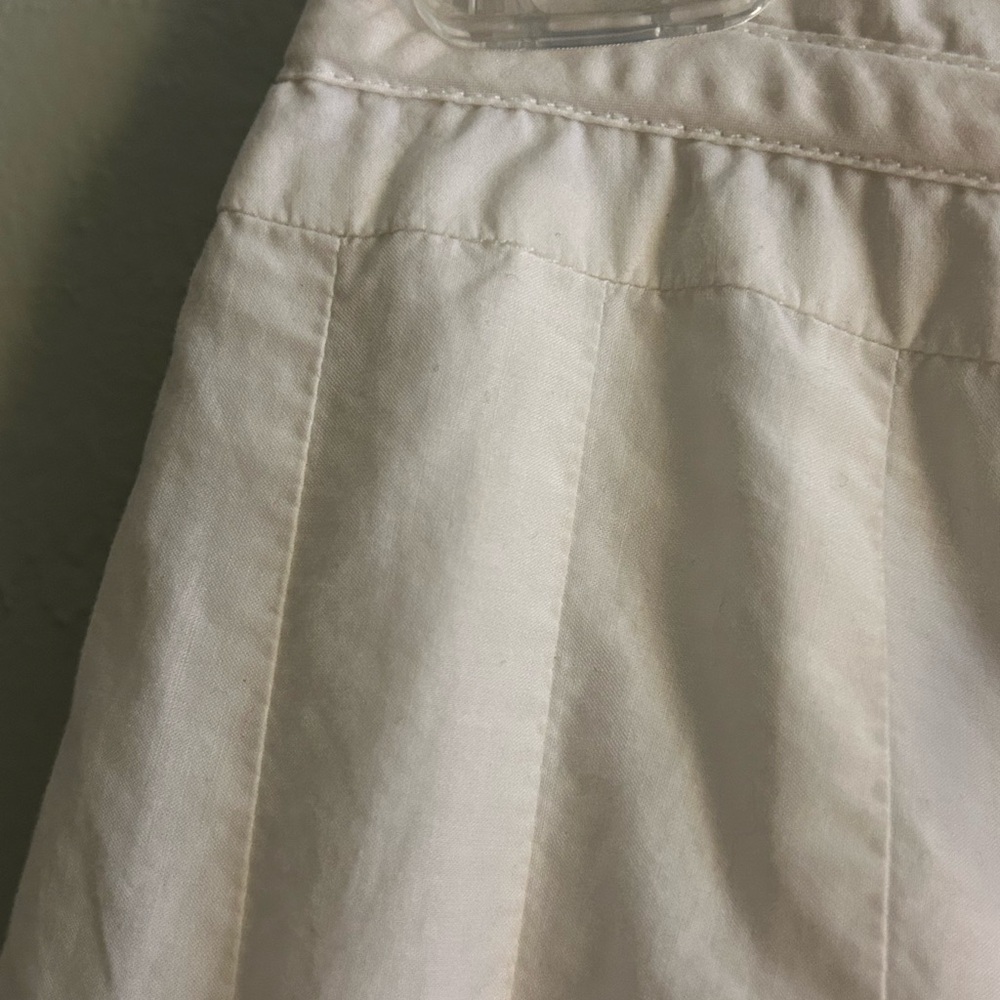 White Skirt with Embroidered Hem - Picture 5 of 11